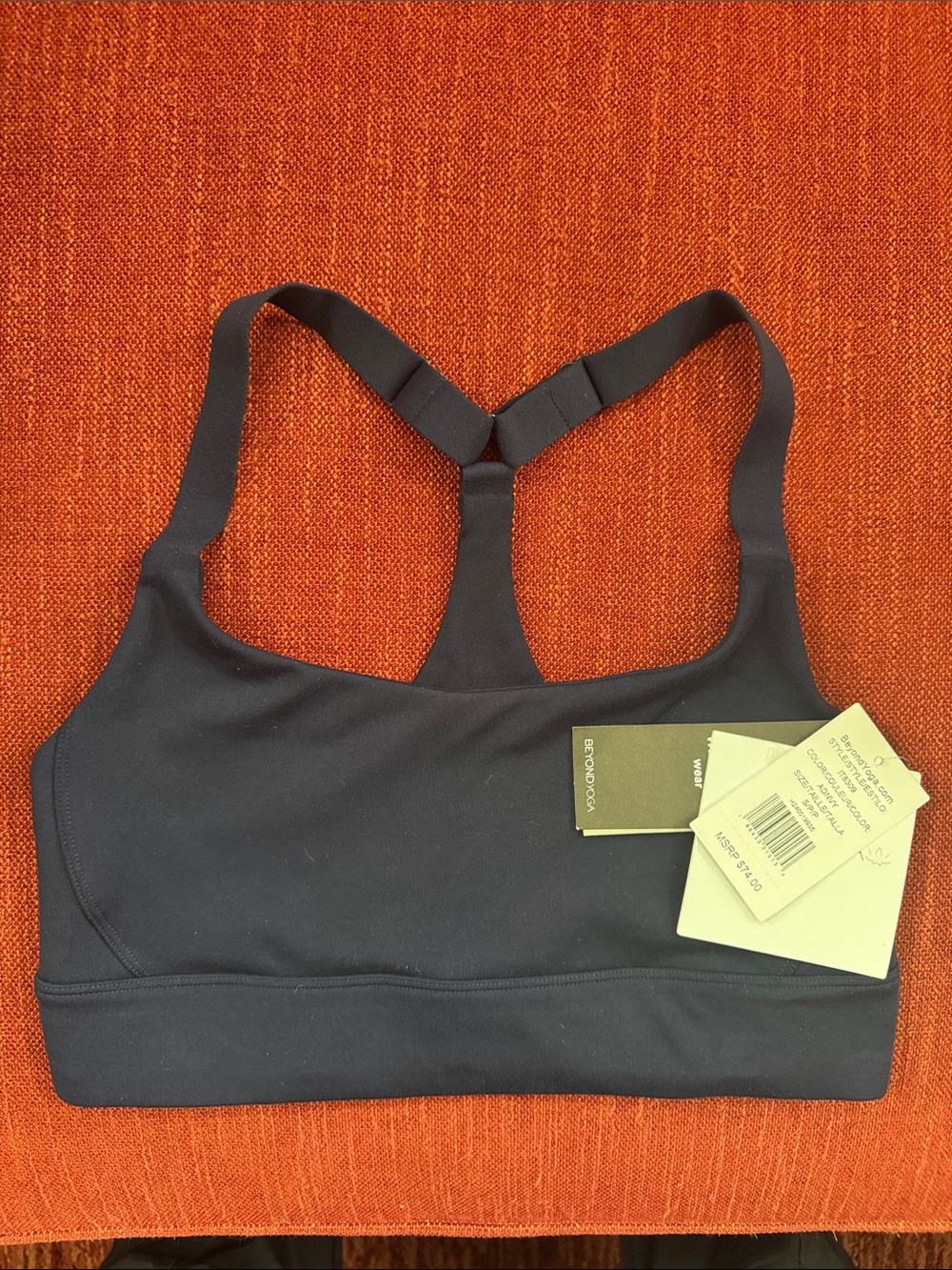 NWT Beyond Yoga Lift Your Light Bra Sz S Navy Blue